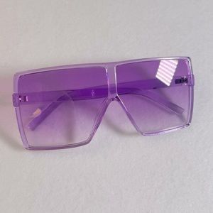 Purple Square Cyberpunk Oversized Y2K Sunglasses